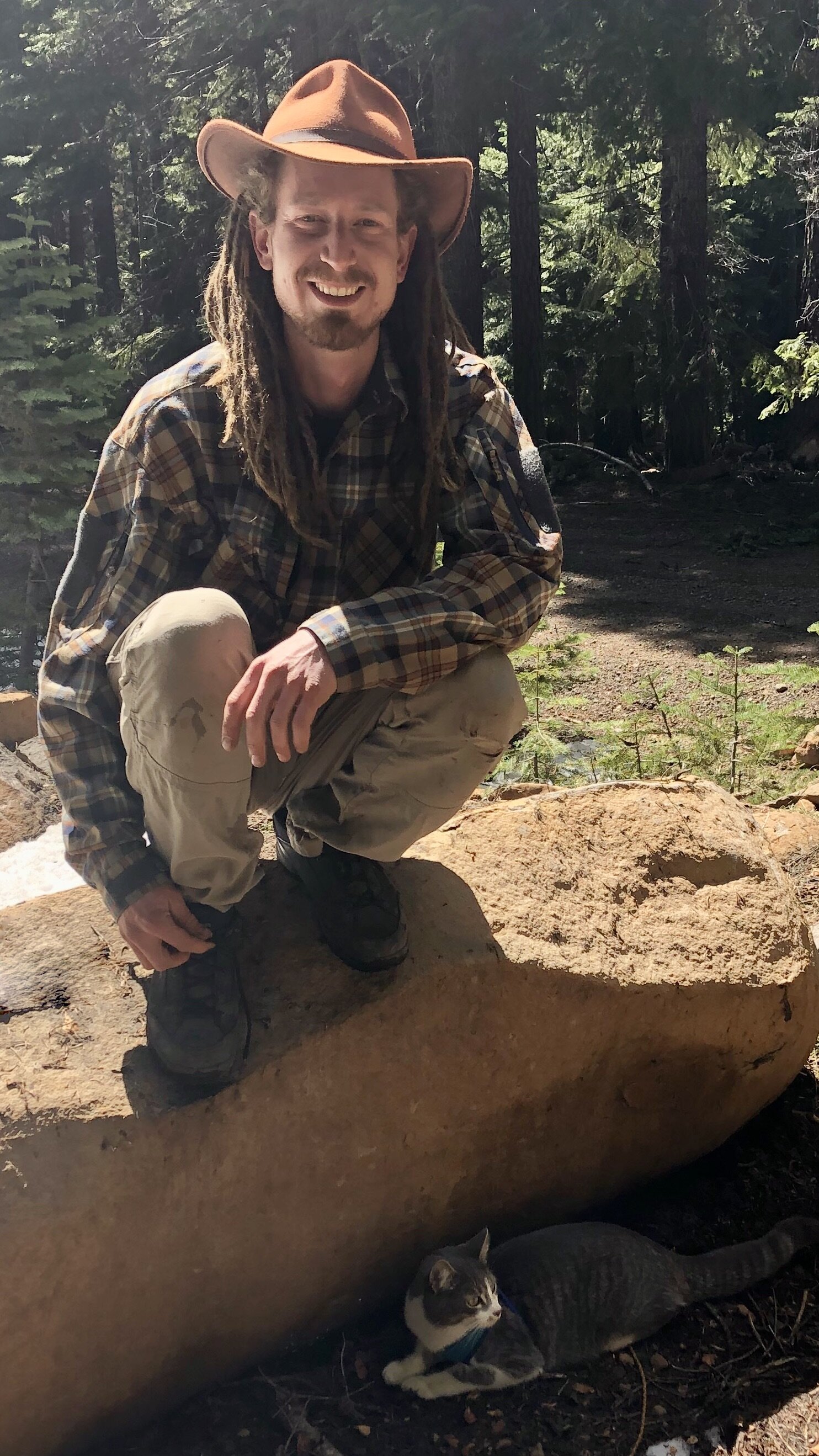 Sam and his cat, Ash