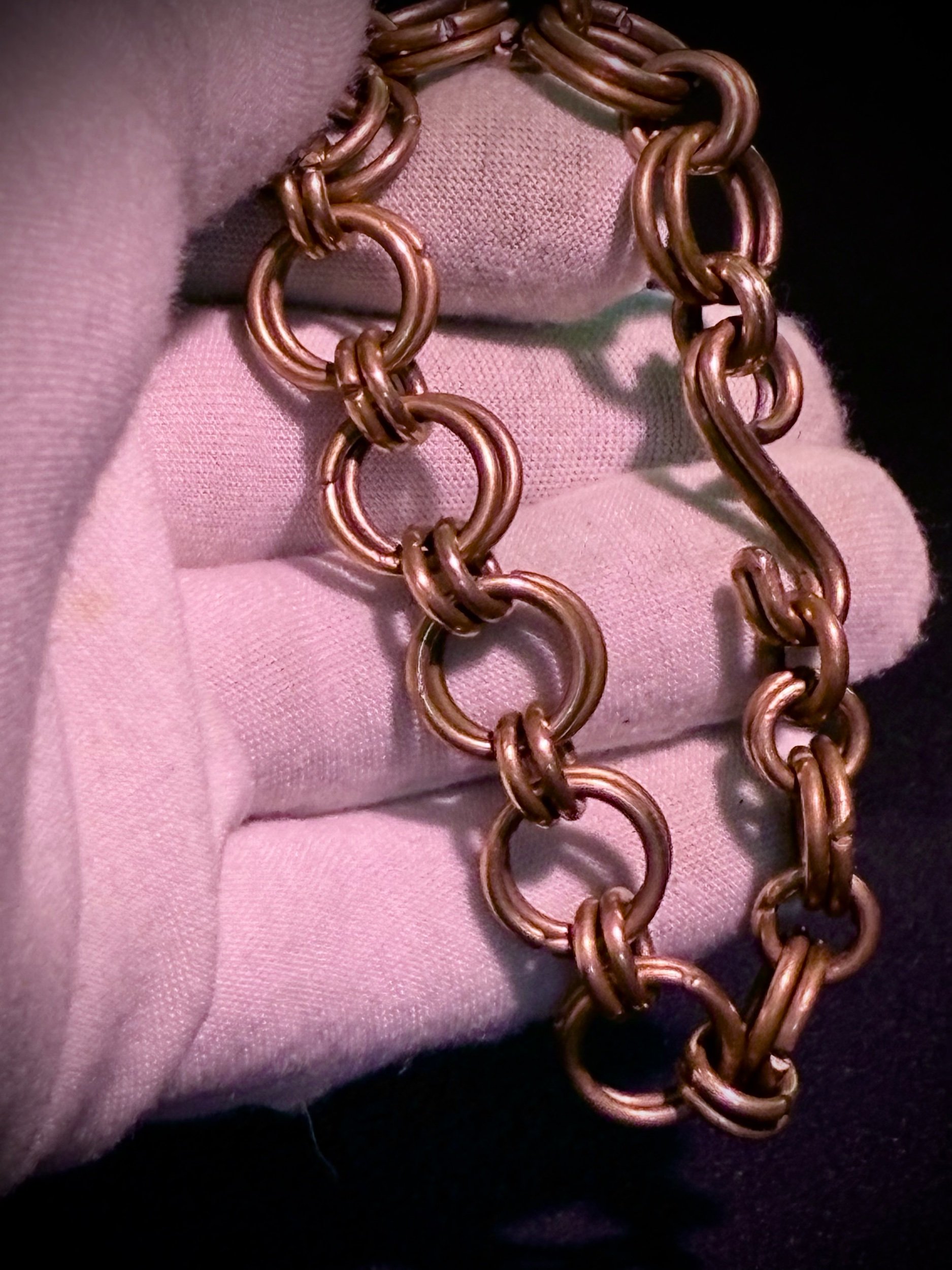Offset Copper Chain Bracelet