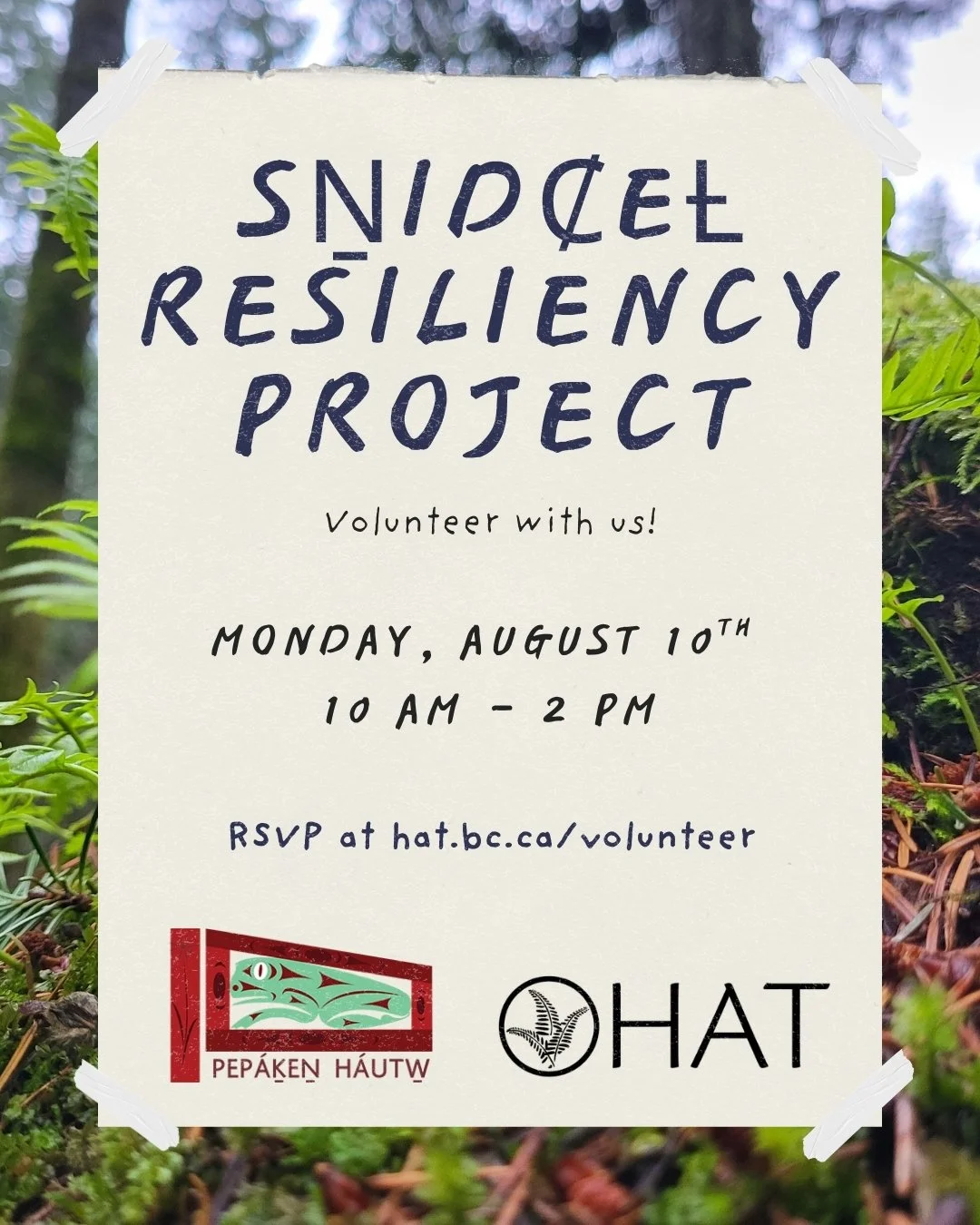SṈIDȻEȽ Resiliency Project with PEPAKEṈ HÁUTW̱