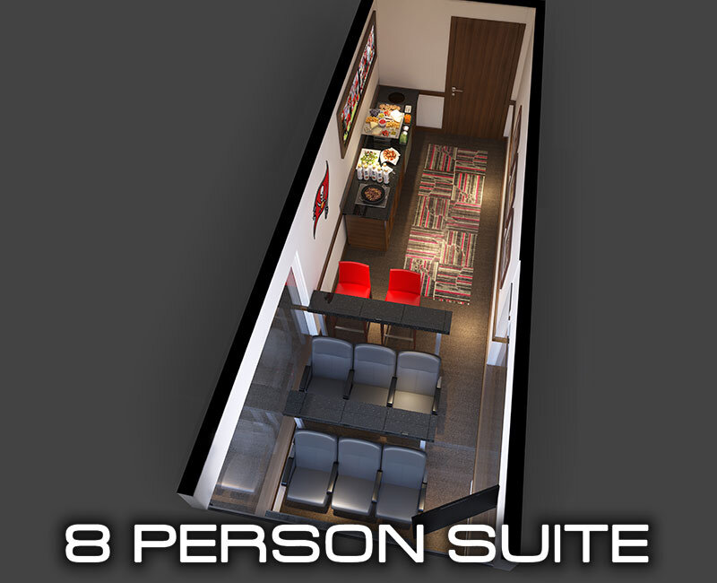 Layout of a 8 person suite