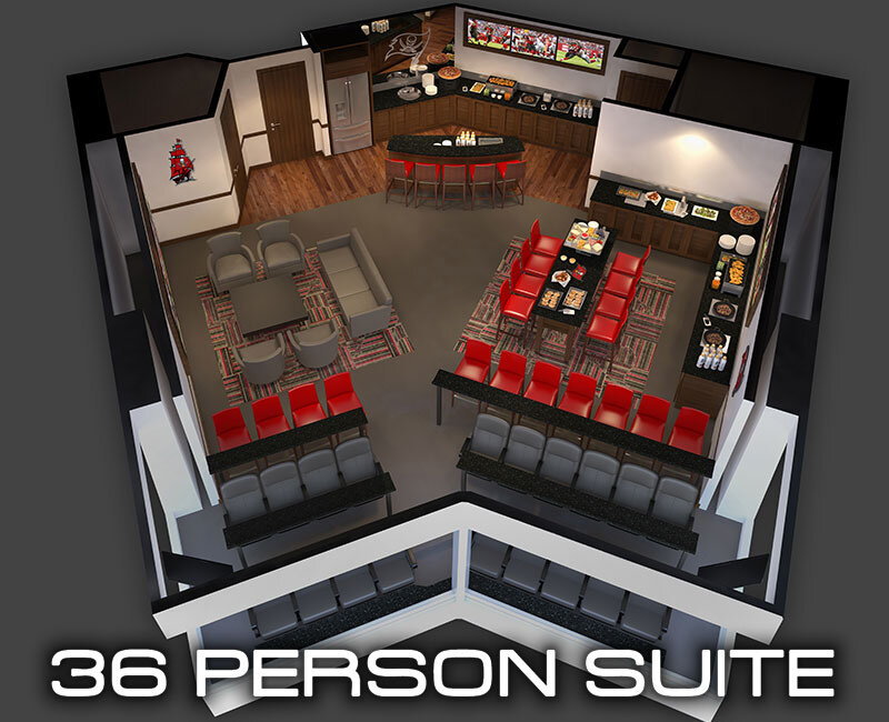 Layout of a 36 person suite