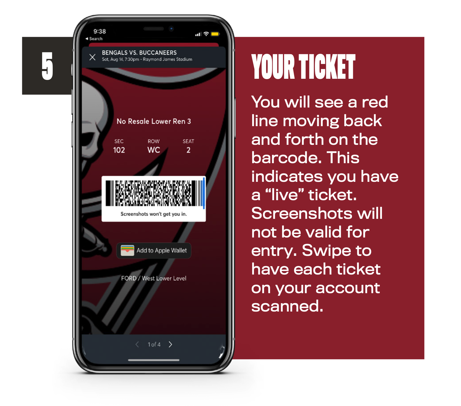 Bucs Mobile Tickets — Raymond James Stadium