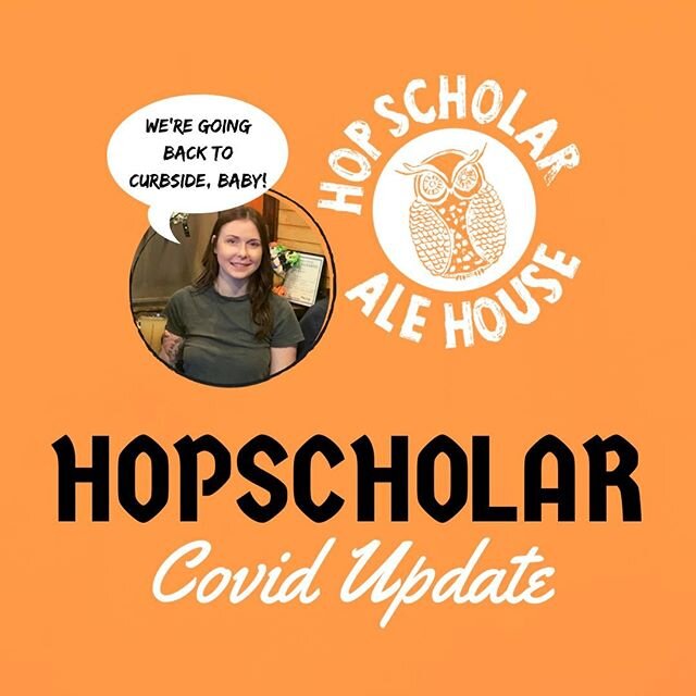 Per the governor's new orders we are moving Hop Scholar Ale House to curbside pickup of beer and food only until further notice. (Sabbatical will be closed until further notice.)⁠
⁠
What does this mean? Well, we're still here, and we're working our b