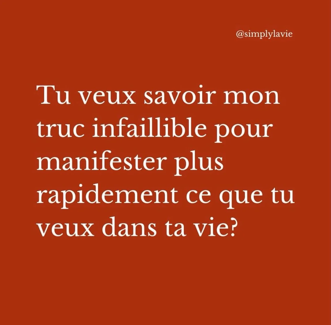 Depuis des ann&eacute;es, je m&rsquo;amuse &agrave; essayer de manifester toutes sortes de choses dans ma vie &mdash; et j&rsquo;ai observ&eacute; une constante! ☝🏻

&Agrave; chaque fois que je veux plus de quelque chose, mais que je suis incapable 