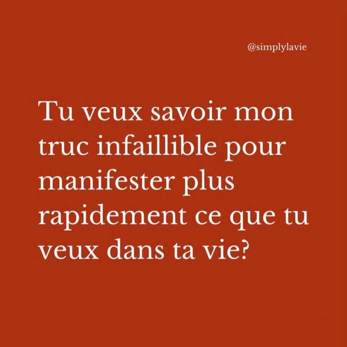 Depuis des ann&eacute;es, je m&rsquo;amuse &agrave; essayer de manifester toutes sortes de choses dans ma vie &mdash; et j&rsquo;ai observ&eacute; une constante! ☝🏻

&Agrave; chaque fois que je veux plus de quelque chose, mais que je suis incapable 