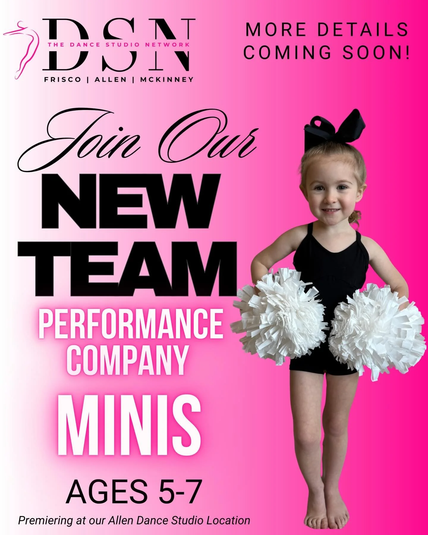 ✨ Introducing Our NEW Mini Performance Company! ✨

We&rsquo;re so excited to announce the launch of our Mini Performance Company &mdash; a non-competitive, performance-focused team designed for young dancers who love being on stage! This special grou
