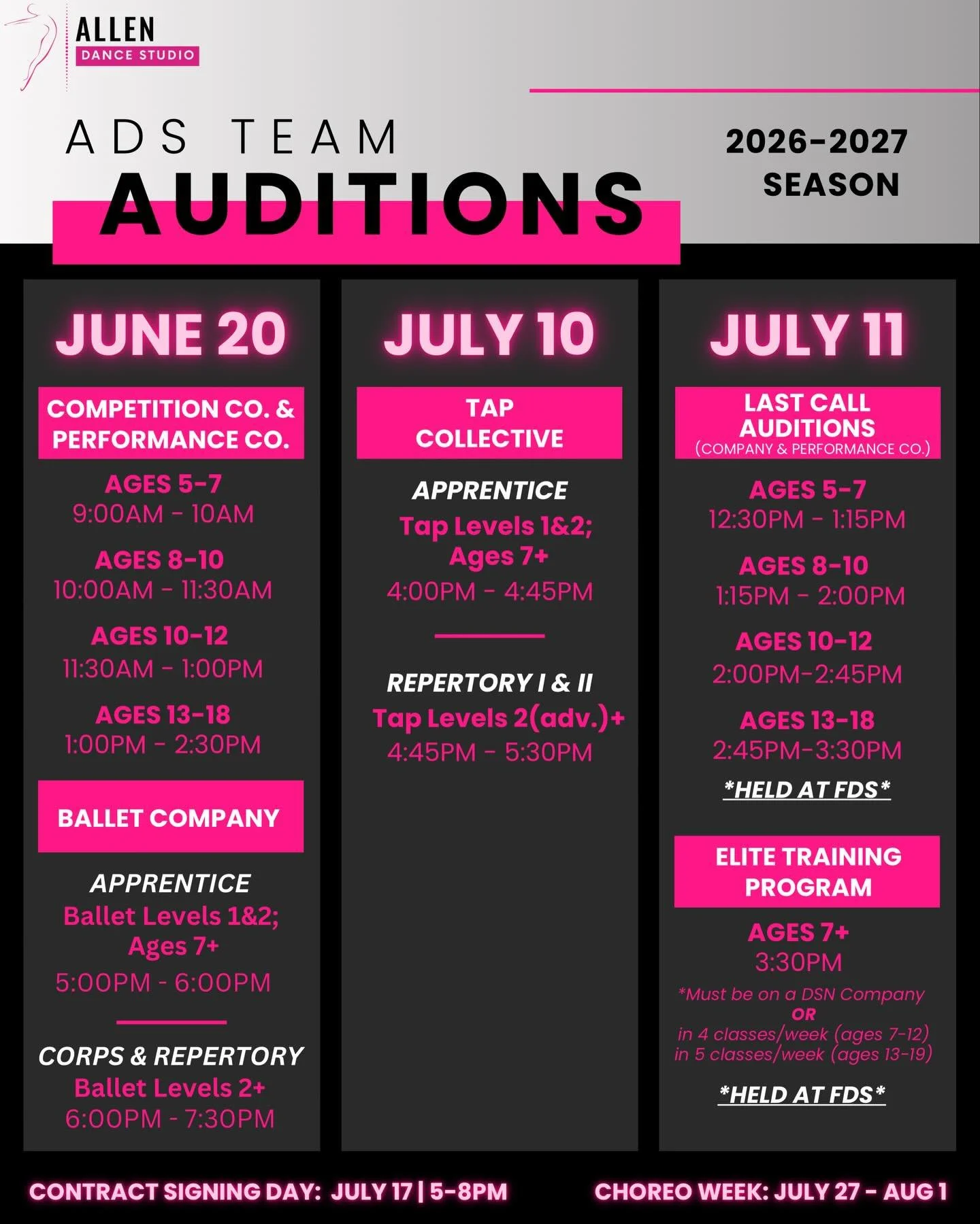 🚨 TEAM AUDITIONS 🚨 

We&rsquo;re turning up the heat this summer and we&rsquo;re looking for dancers ready to train, grow, and SHINE. 🌟 🔥 

Whether you&rsquo;re looking for competitive training, performance opportunities, or a team experience tha