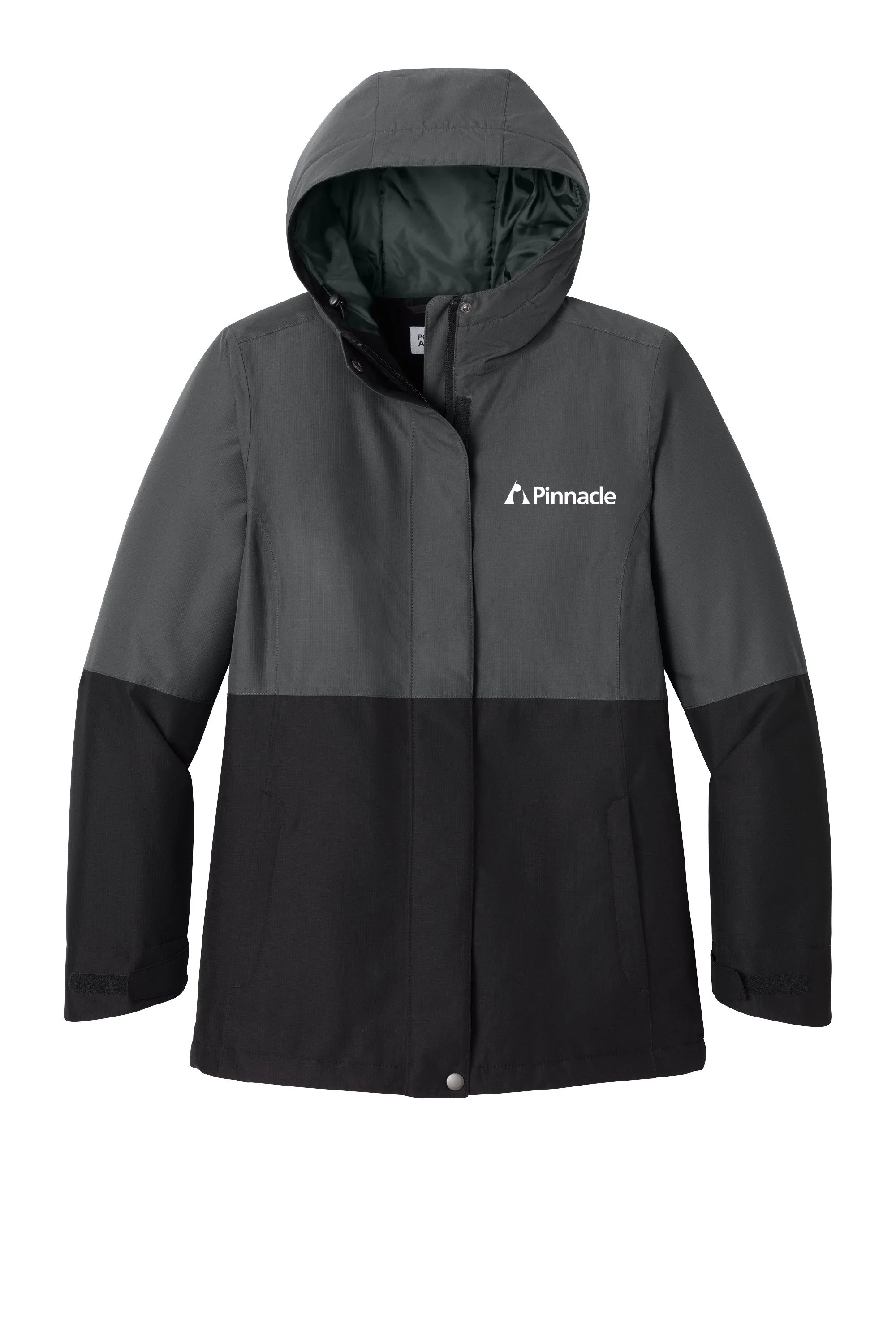 ladies grey ripstop jacket with logo.jpg