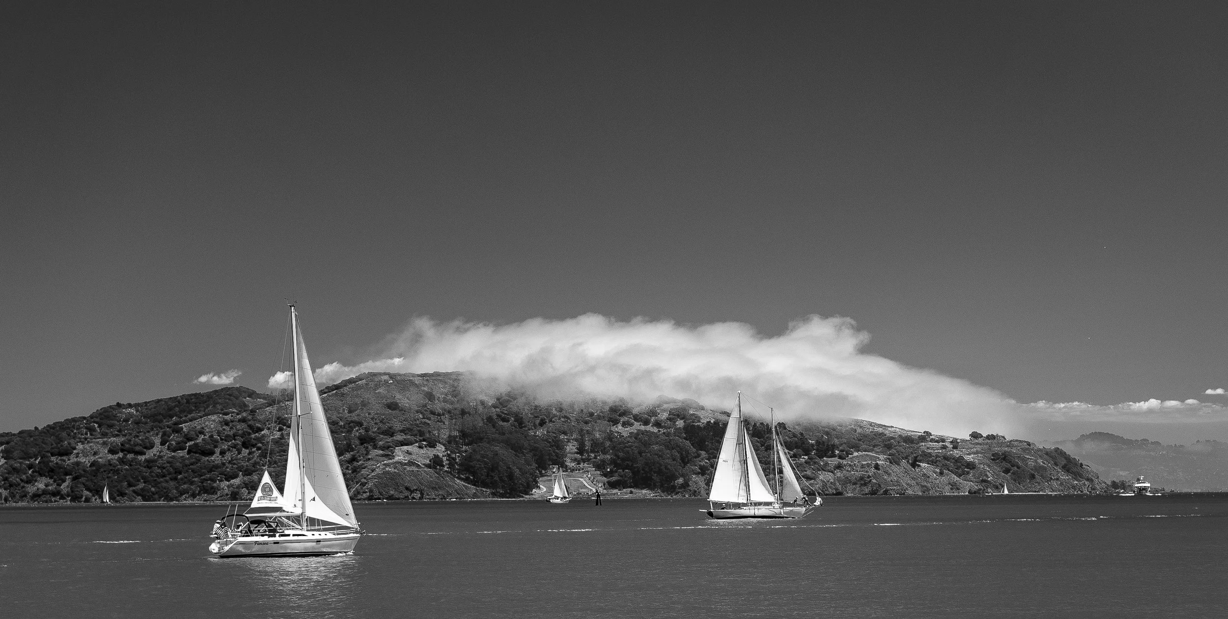 Sailboats on San Francisco Bay, California