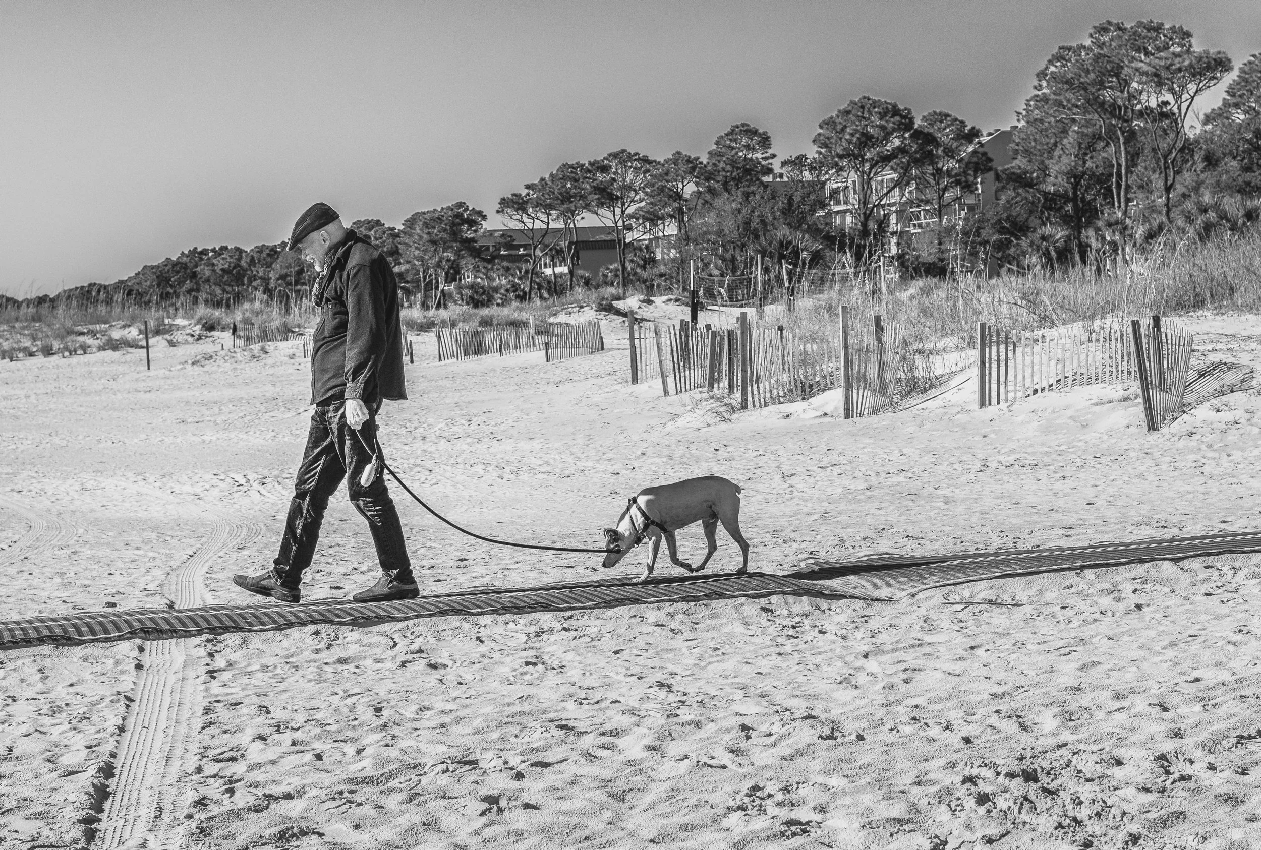 Walking the Dog at Hilton Head, South Carolina