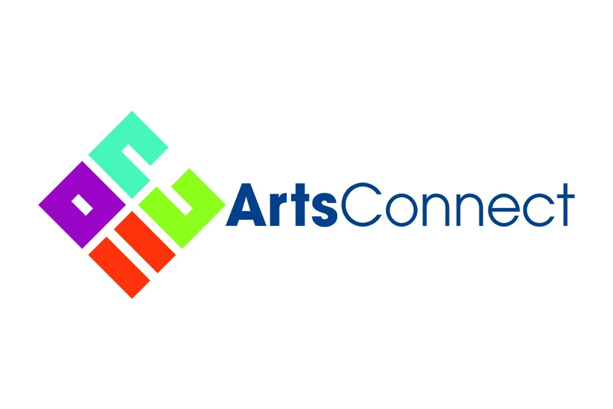 Colorful logo of ArtsConnect with a diamond-shaped icon made of four squares in purple, light blue, green, and red, next to the text 'ArtsConnect' in blue.