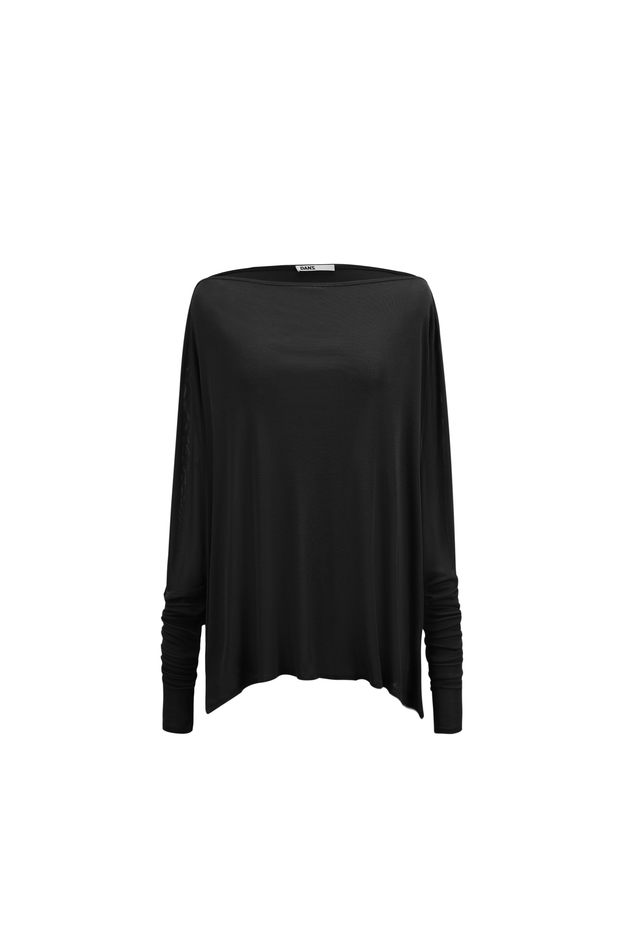 SEACELL© Oversized Long Sleeve Top in BLACK