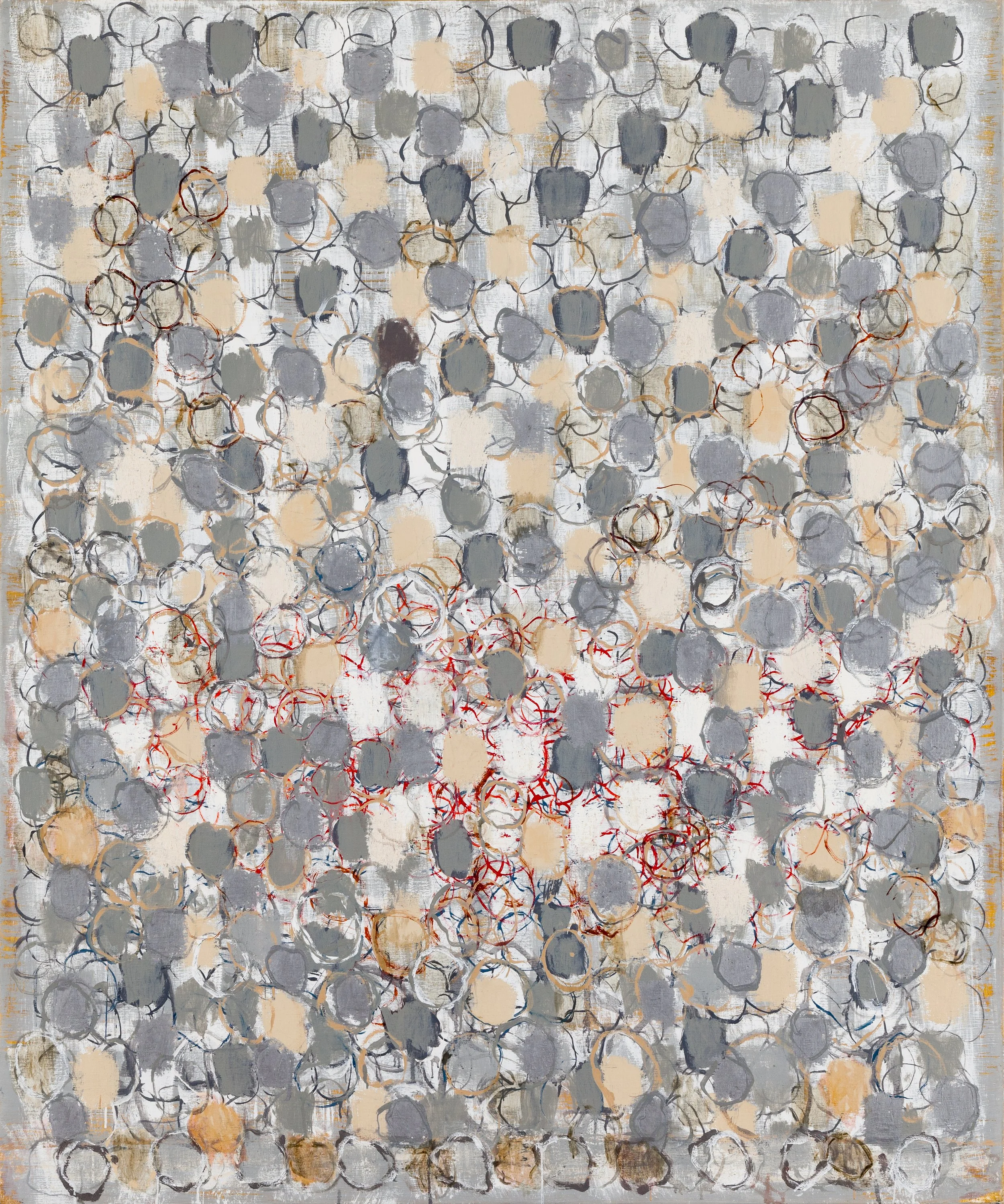 MARKUS BALDEGGER, "Untitled", 2010, oil, tempera, and ink on canvas, 71 x 59 inches