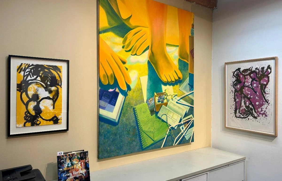 Grace Hartigan prints and Heejo Kim painting at G Grimaldis Gallery in Baltimore