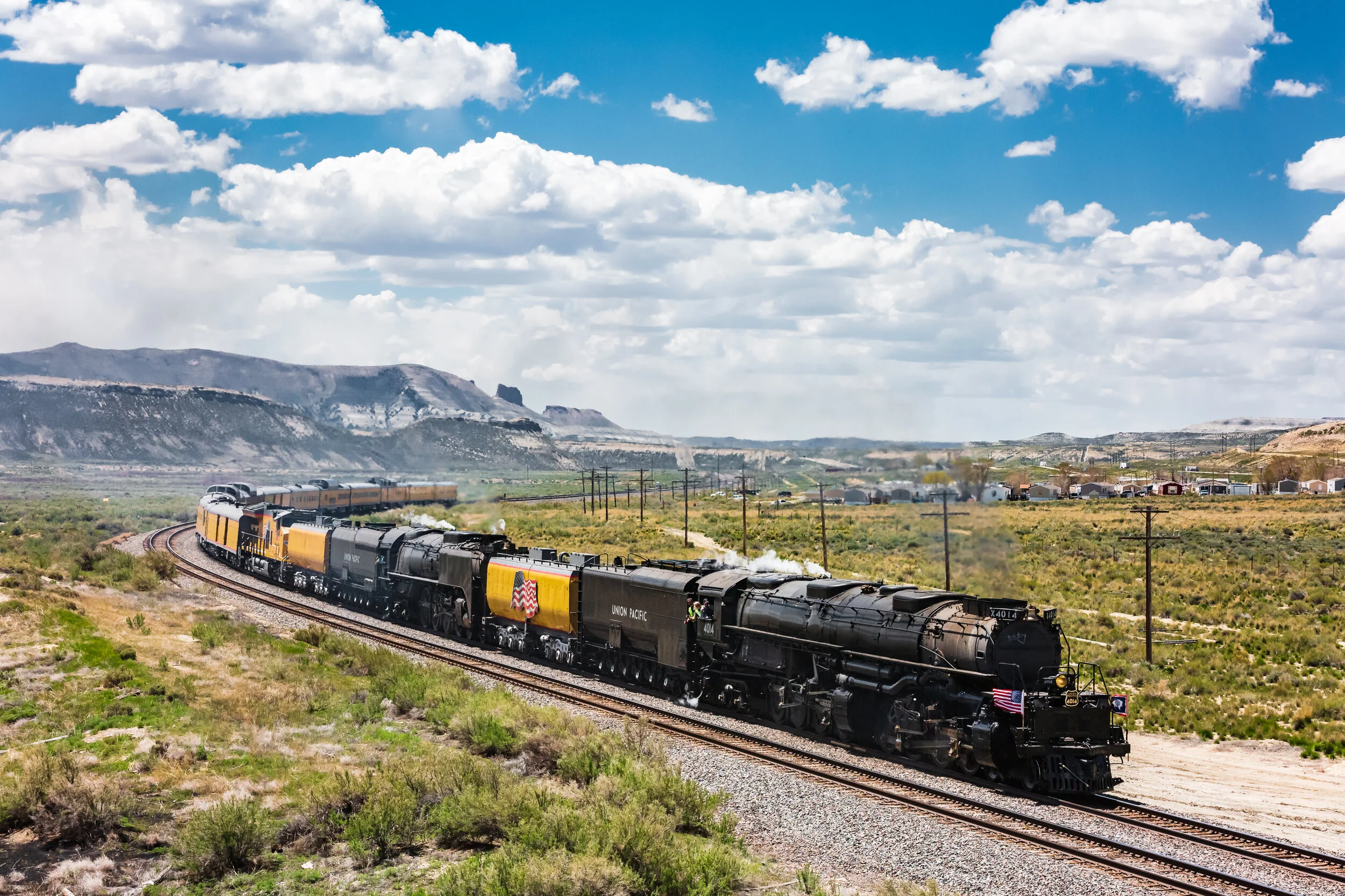 Union Pacific Big Boy 4014 & 844 at Purple Sage, WY