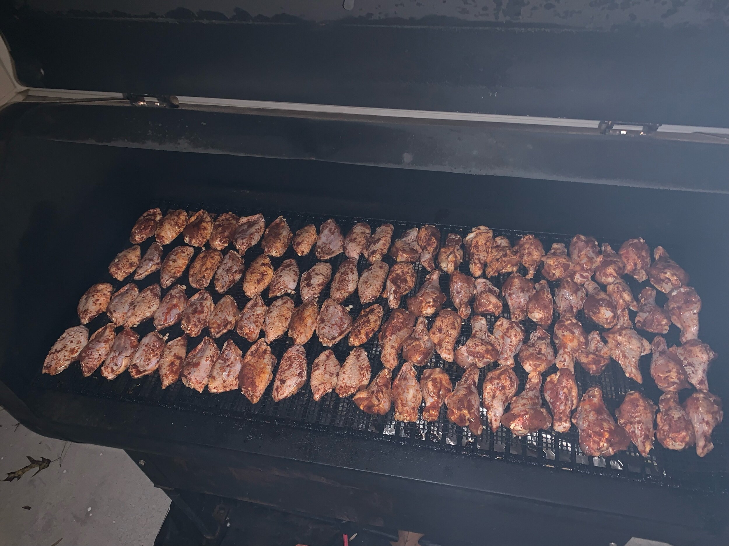 Wings on the Smoker