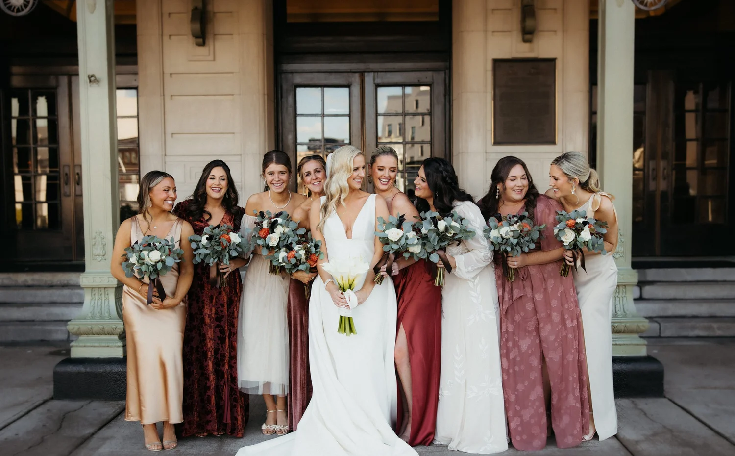 bridesmaid dresses scranton pa Arwen Off The Shoulder Satin Bridesmaid Dress