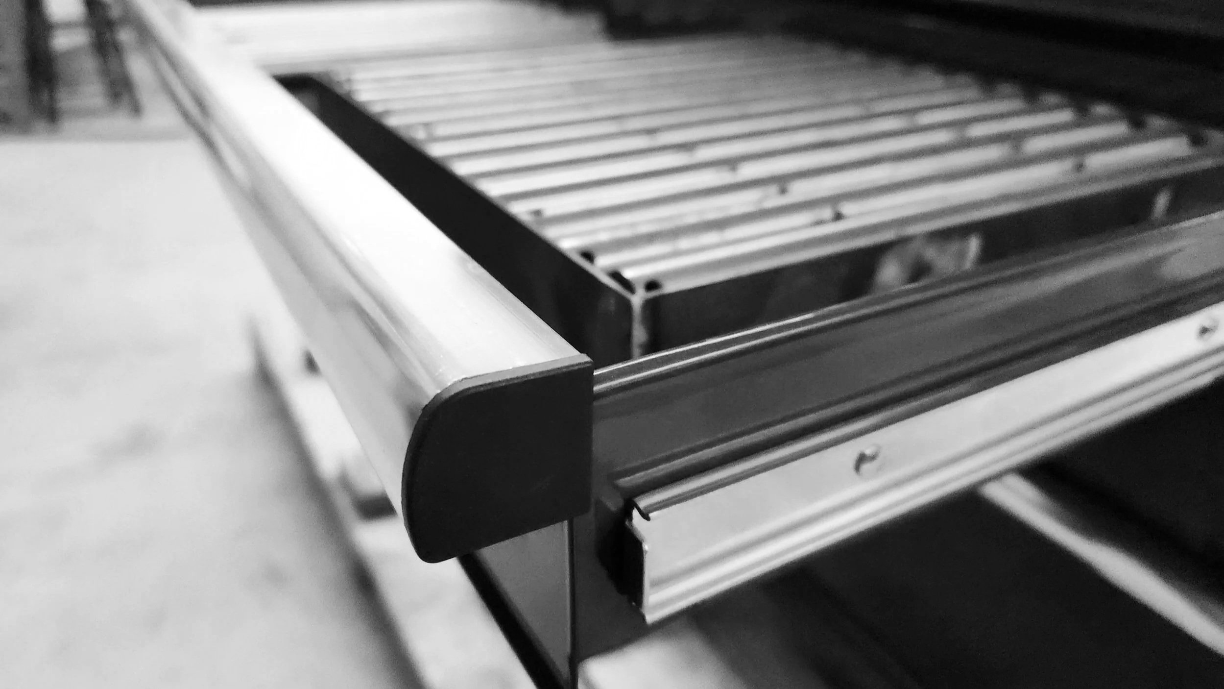 Close-up of an organized tooling drawer for rack storage rack