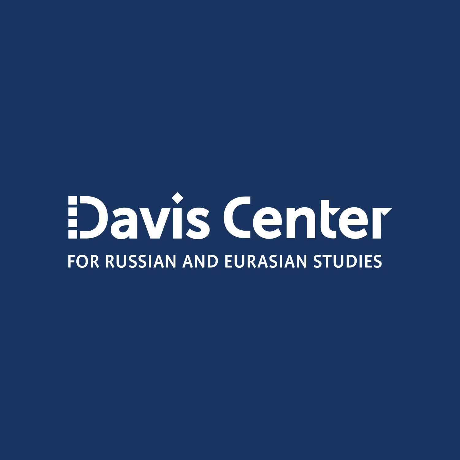 Davis Center logo on blue background