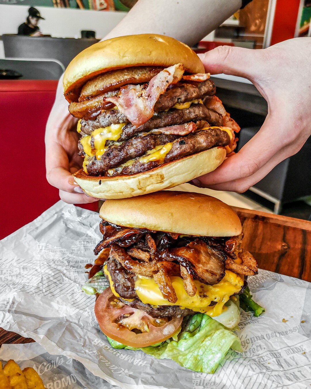 When a Double Angus burger isn&rsquo;t enough&hellip;. 
Tag a mate who&rsquo;d be keen on a Double Double Big Angus.
Ft. The Double Double Western Bacon Big Angus 
📷 @@forkandtruffle