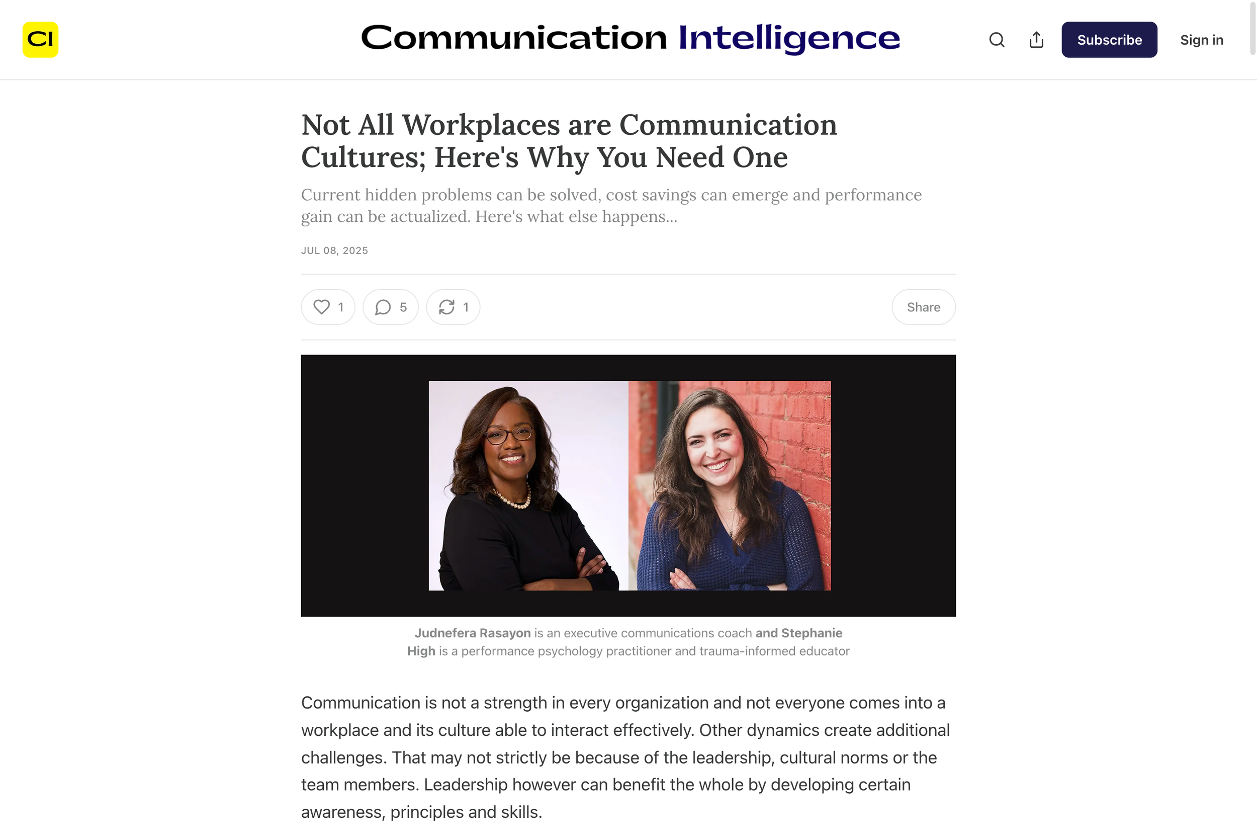 Not All Workplaces are Communication Cultures; Here's Why You Need One