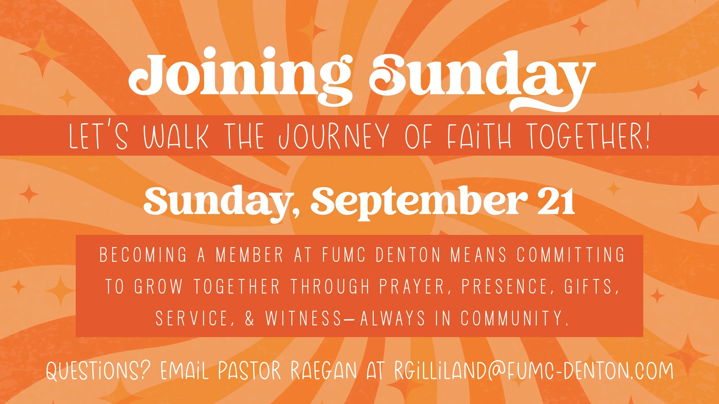 Joining Sunday