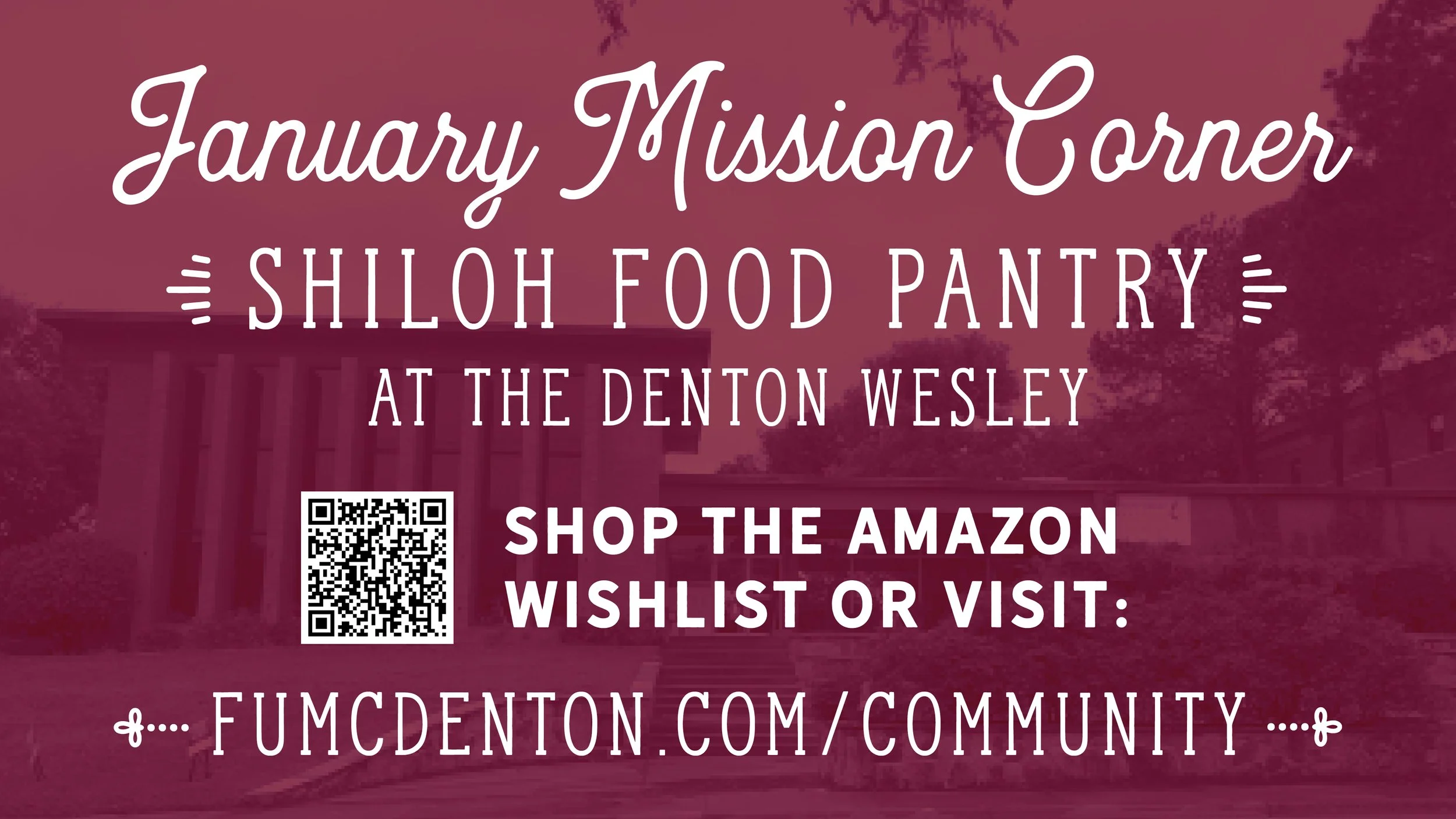 January Mission Corner: Shiloh Food Pantry
