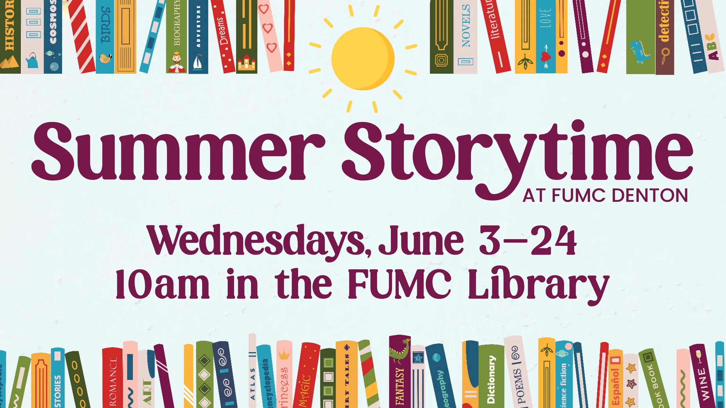 Summer Storytime in the FUMC Library