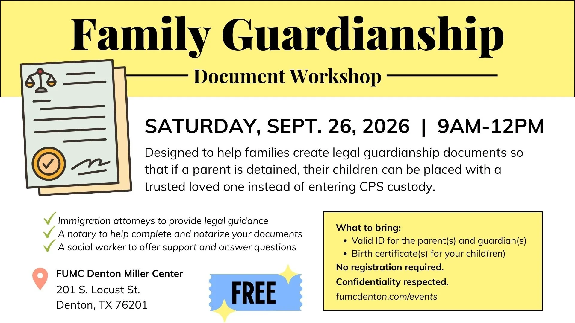 Family Guardianship Document Workshop