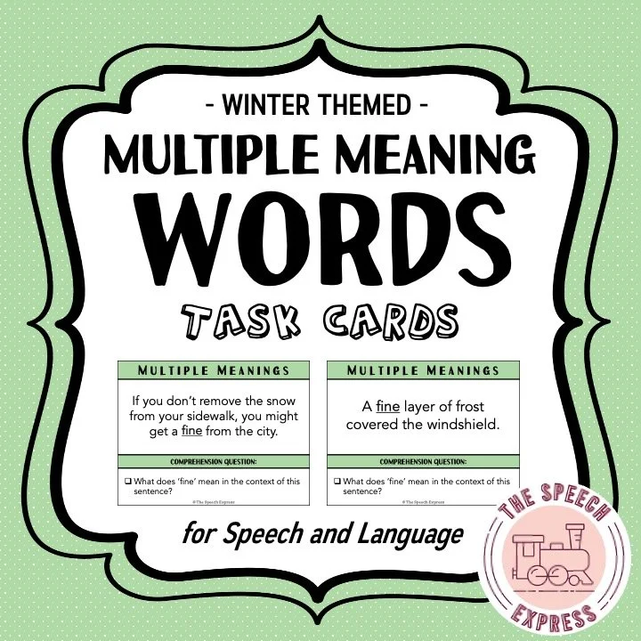 Winter Themed Conjunctions Packet for Speech and Language Therapy — The ...