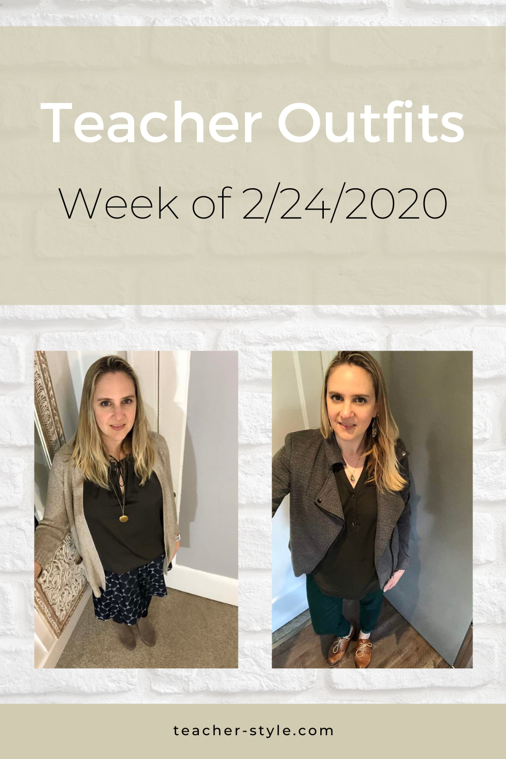 Weekly Teacher Outfits Week of 2/24 