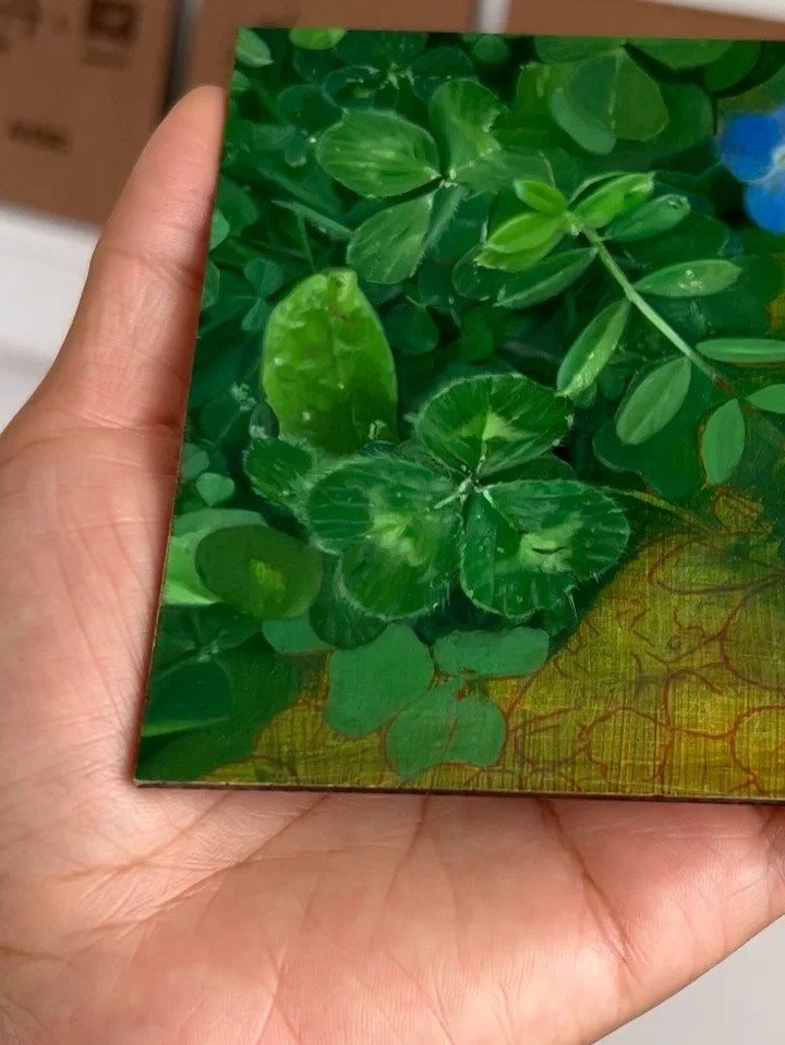 weekend well spent, working on a little project for an upcoming show 🌱

#arte #art #artistlife #artprocess#naturepainting #leafpainting #oilpainting #coasterartshow