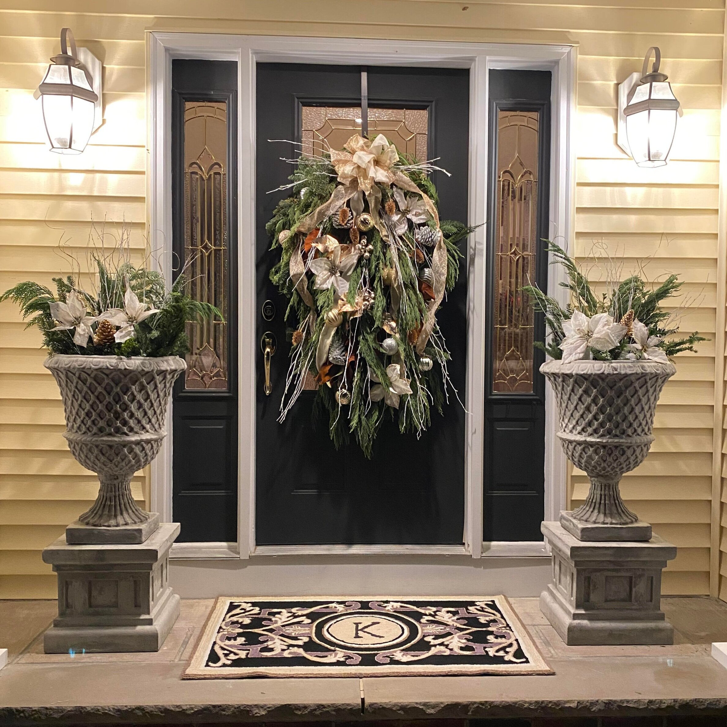 Christmas Outdoor Decor + Planters