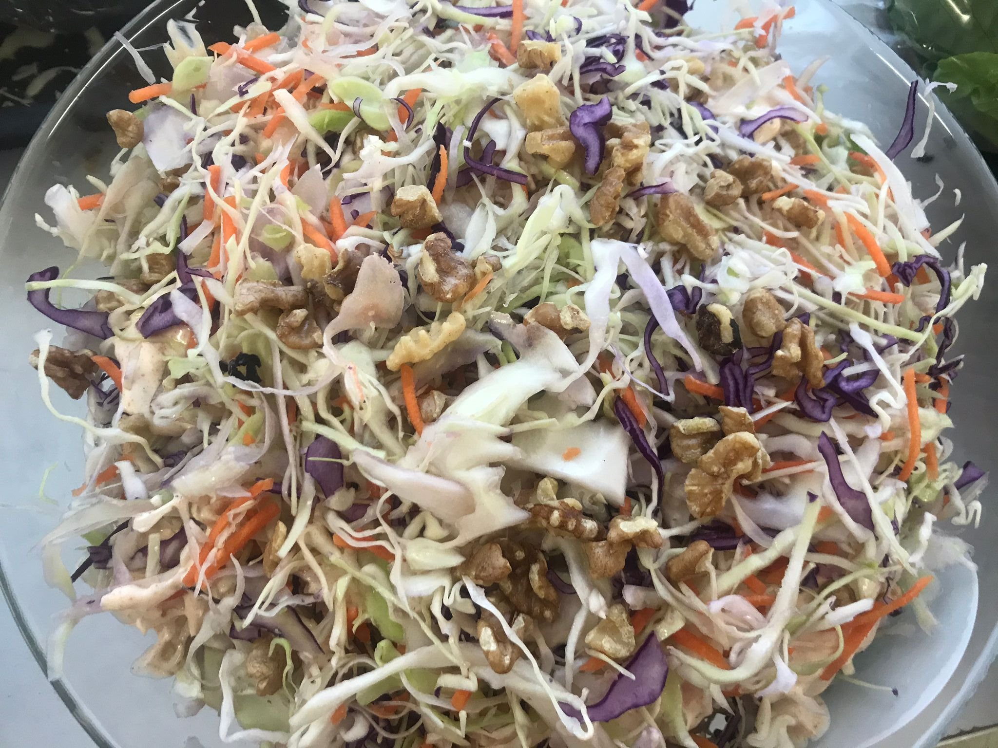 Ranch slaw with red cabbage, spinach, toasted walnuts, sesame seeds and lemon.jpeg