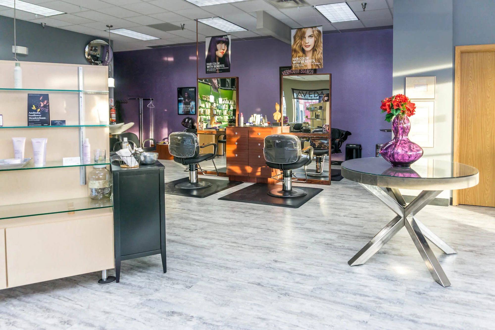 New Commercial Flooring at Volume Day Salon — Builders FirstSource