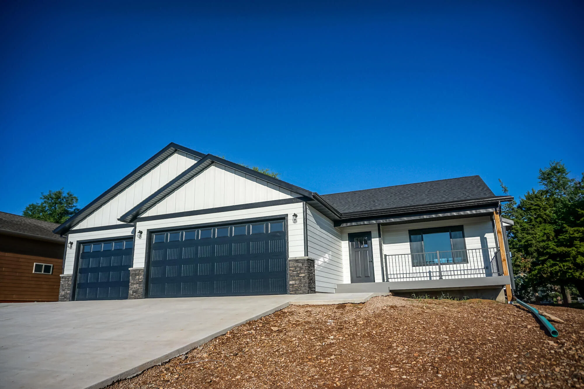 Black and White Sturgis Home by High Plains Construction