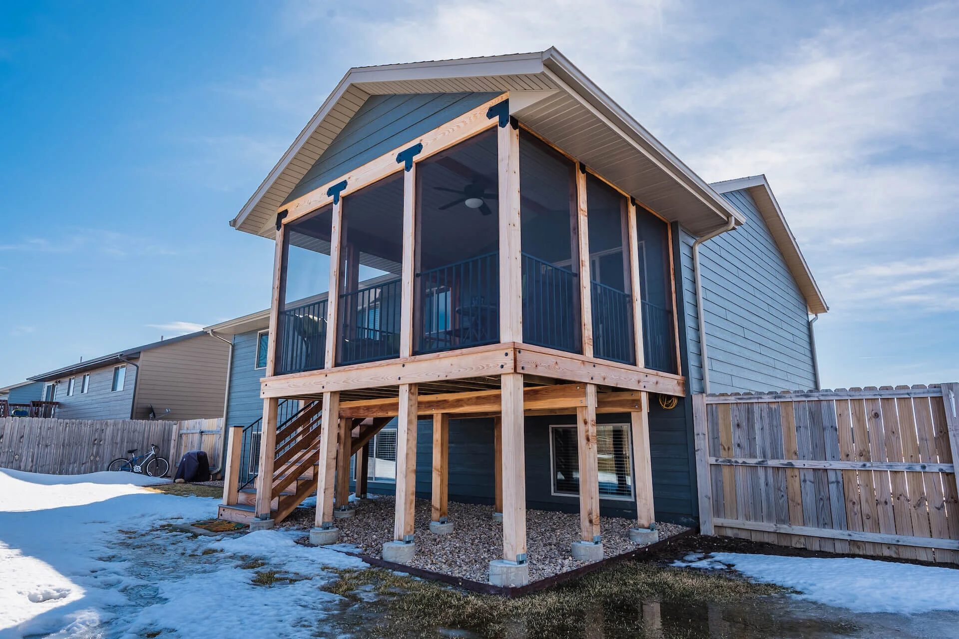 Screened-In Deck Addition by Riverside Builders
