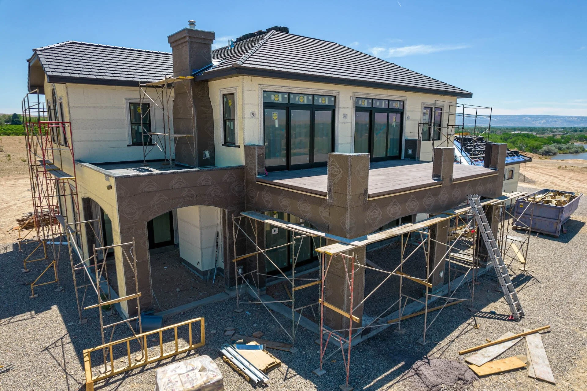 Custom Home Overlooking Vineyards by Conquest Construction — Builders