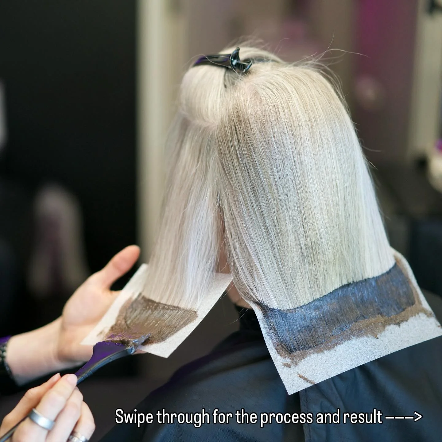 @iluvduffy2 let me get creative the other day and it was so fun!  Keeping the color toward the ends also keeps it low maintenance so it can be a big but temporary change 🤌 

Would you do something this bold?