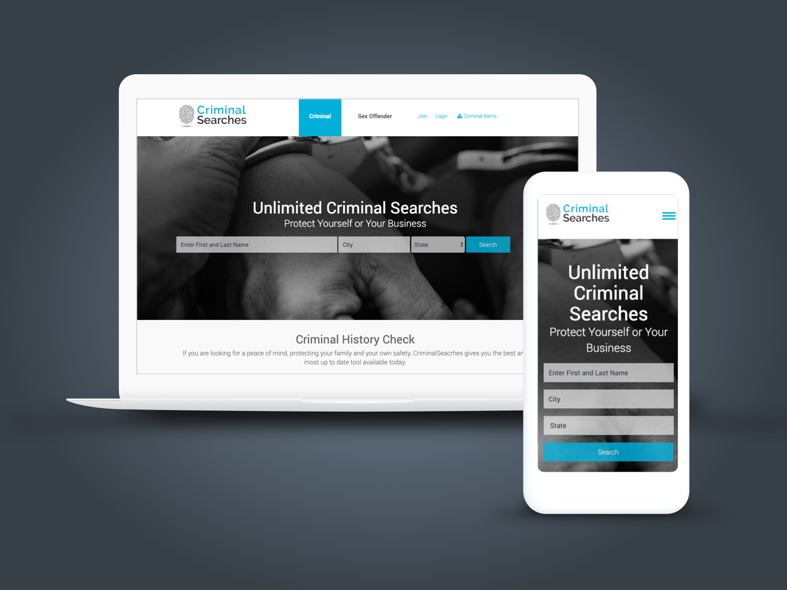 Homepage - Reverse search by name, phone, email, or address. Specific sex register search was also available.