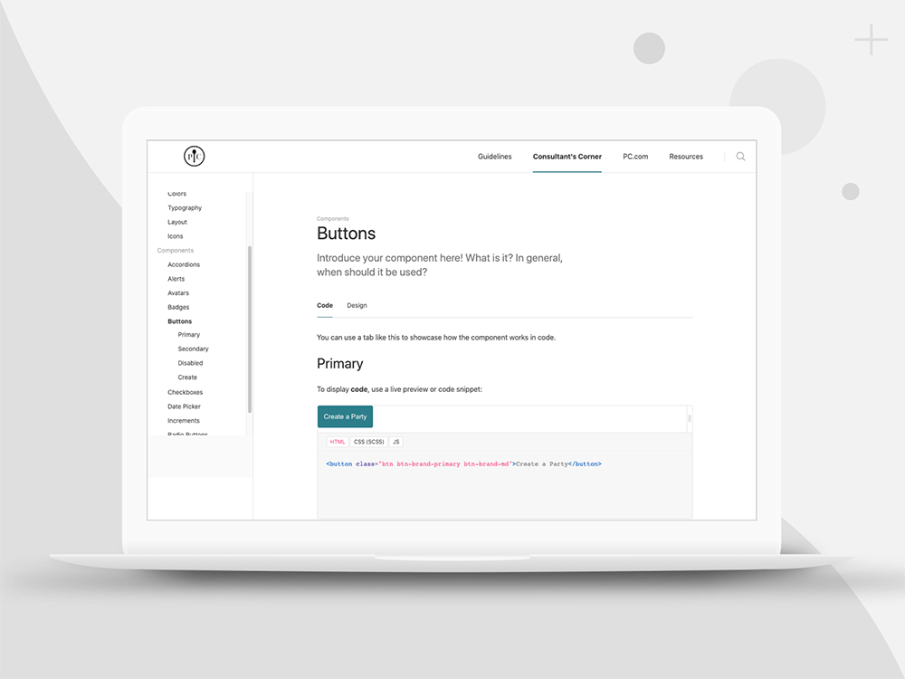 UI Components - I oversee the process for establishing new components and patterns through the common UI library.