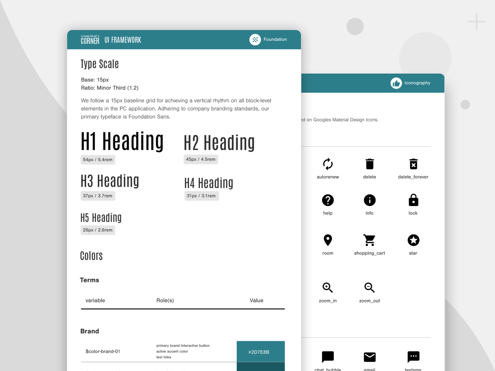 Sketch Design Library - A common design library that is shared and updated between core team members.