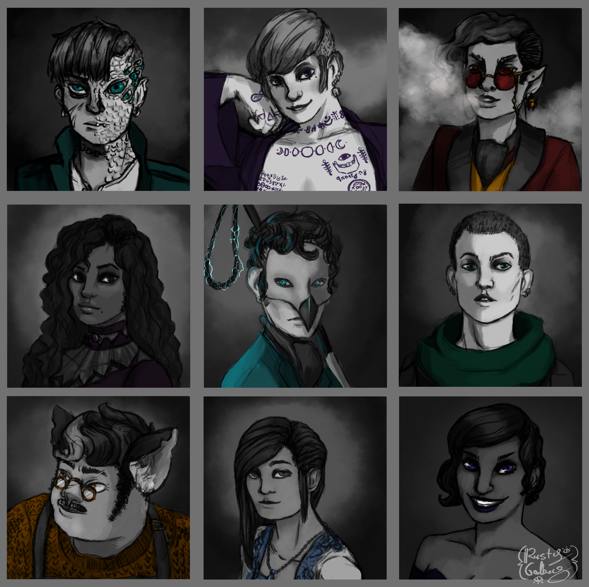 Blades in the Dark Character Portraits (2019)