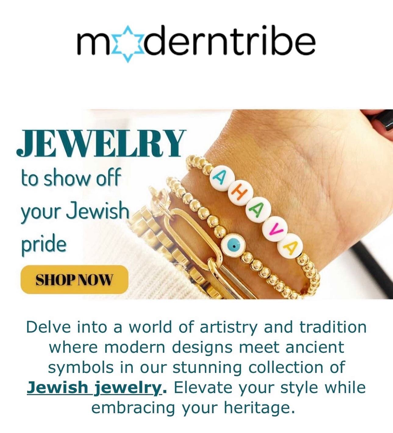 Embodying classic and simple style, our gold beaded Judaica bracelets embrace the humour and familiarity we cherish in our Jewish traditions... and you can now find them on @moderntribe_jew 

Modern Tribe is your one-stop shop for all things Jewish, 