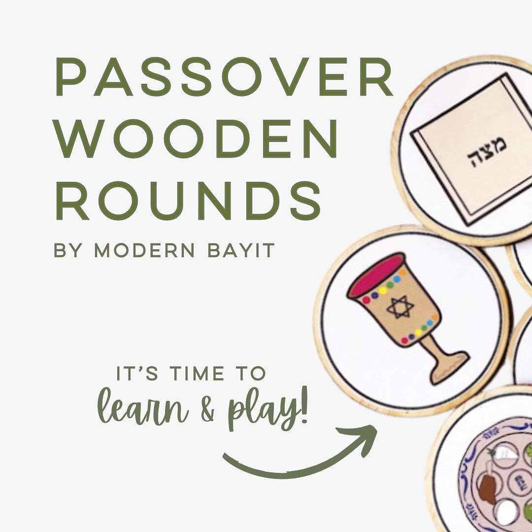 Let&rsquo;s Play! Spark your child&rsquo;s imagination with our fun and engaging Passover Wooden Rounds. Children will learn the various symbols and vocabulary for Passover in a fun and engaging way. These handmade Passover Wooden Rounds will encoura