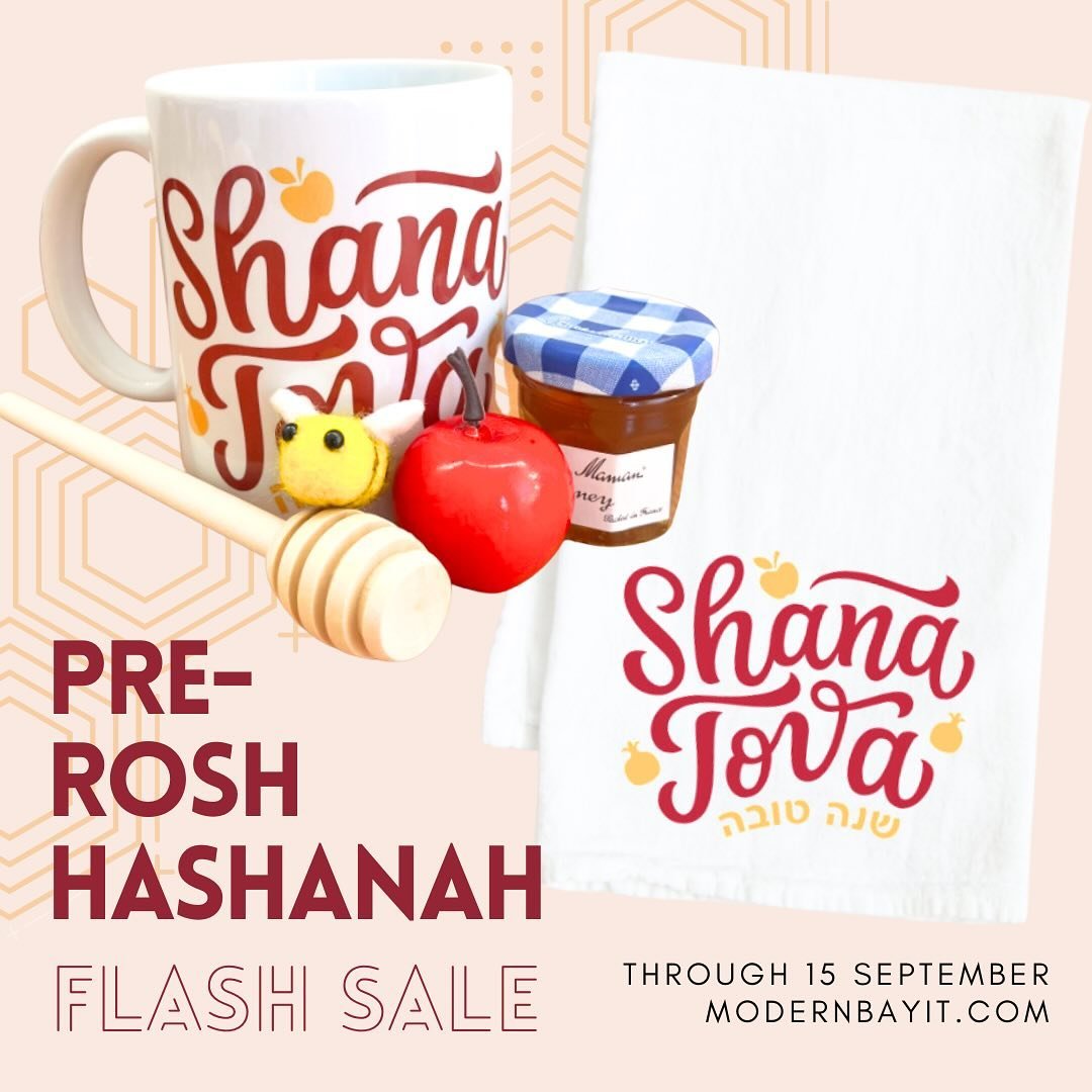 🍯🍎 Our Pre-Rosh Hashanah Sale is ON! 🐝

Shop now for perfect gifts to bring sweetness into the New Year. Don&rsquo;t miss out &ndash; limited stock left. Flash Sale ends 15 September @11:59pm. Only on www.modernbayit.com

For local delivery areas,