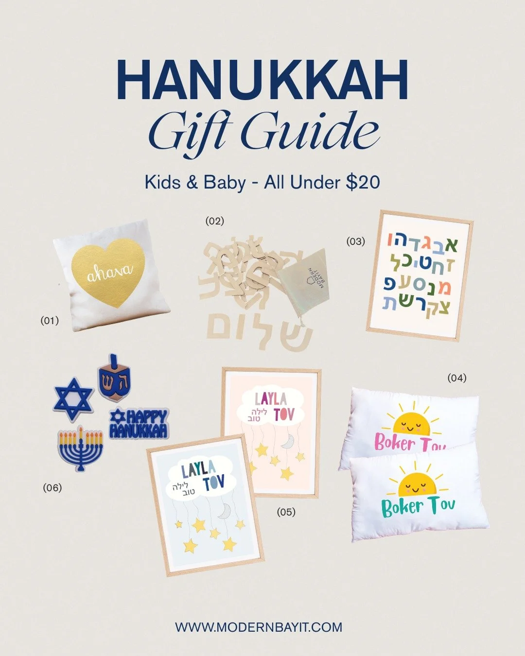 ✨ Hanukkah Gift Guide &mdash; Kids &amp; Baby Everything Under $20 ✨

Sharing today&rsquo;s Hanukkah Gift Guide featuring our sweetest kids &amp; baby picks &mdash; all under $20 and perfect for bringing some extra simcha to Hanukkah this year.

Feat