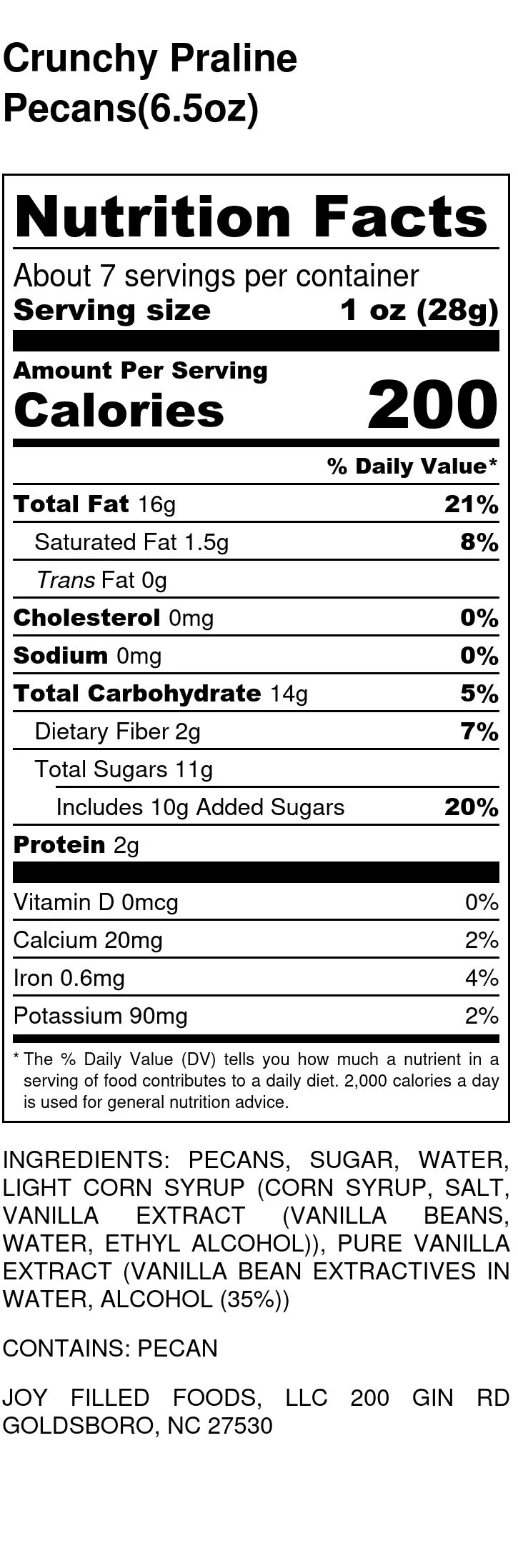 Pecan Praline Calories : World Table Pecans, Praline Nutrition Facts ...