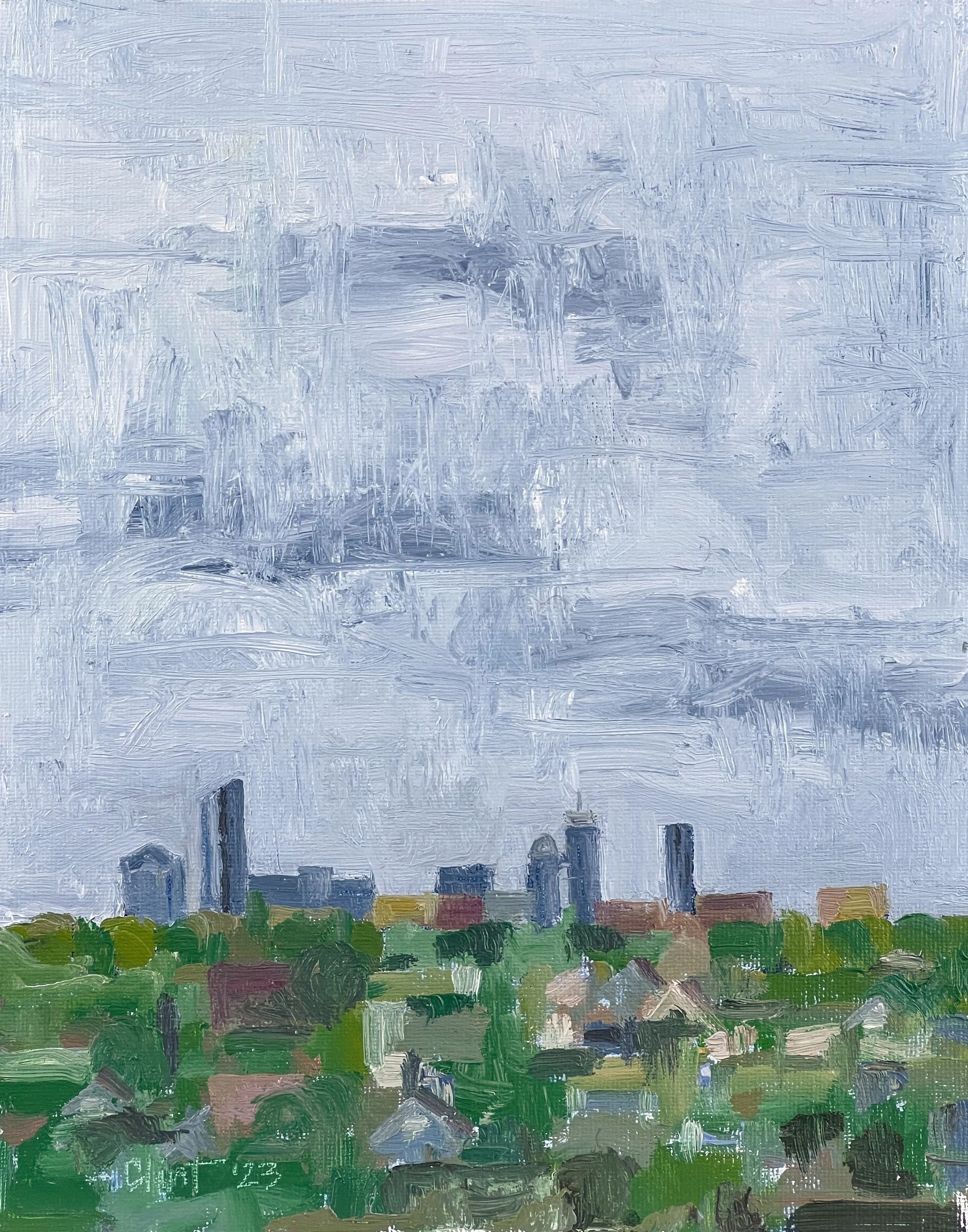 Boston Skyline in Spring (sold)