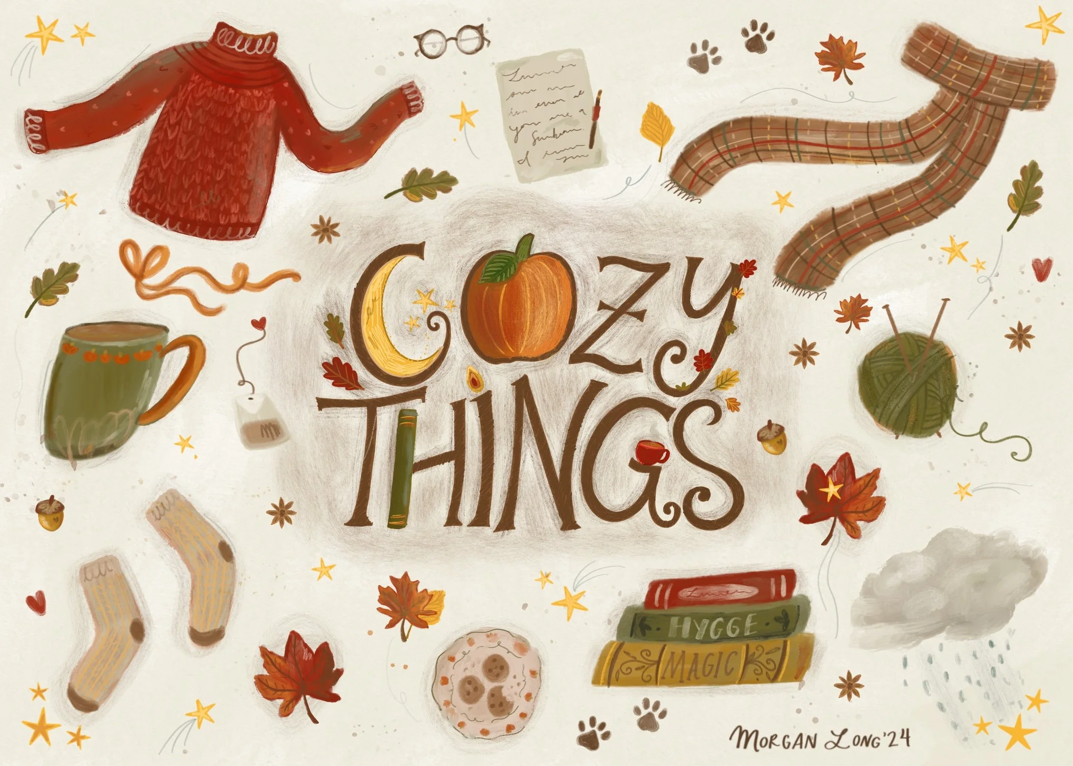 Cozy Things POSTCARD